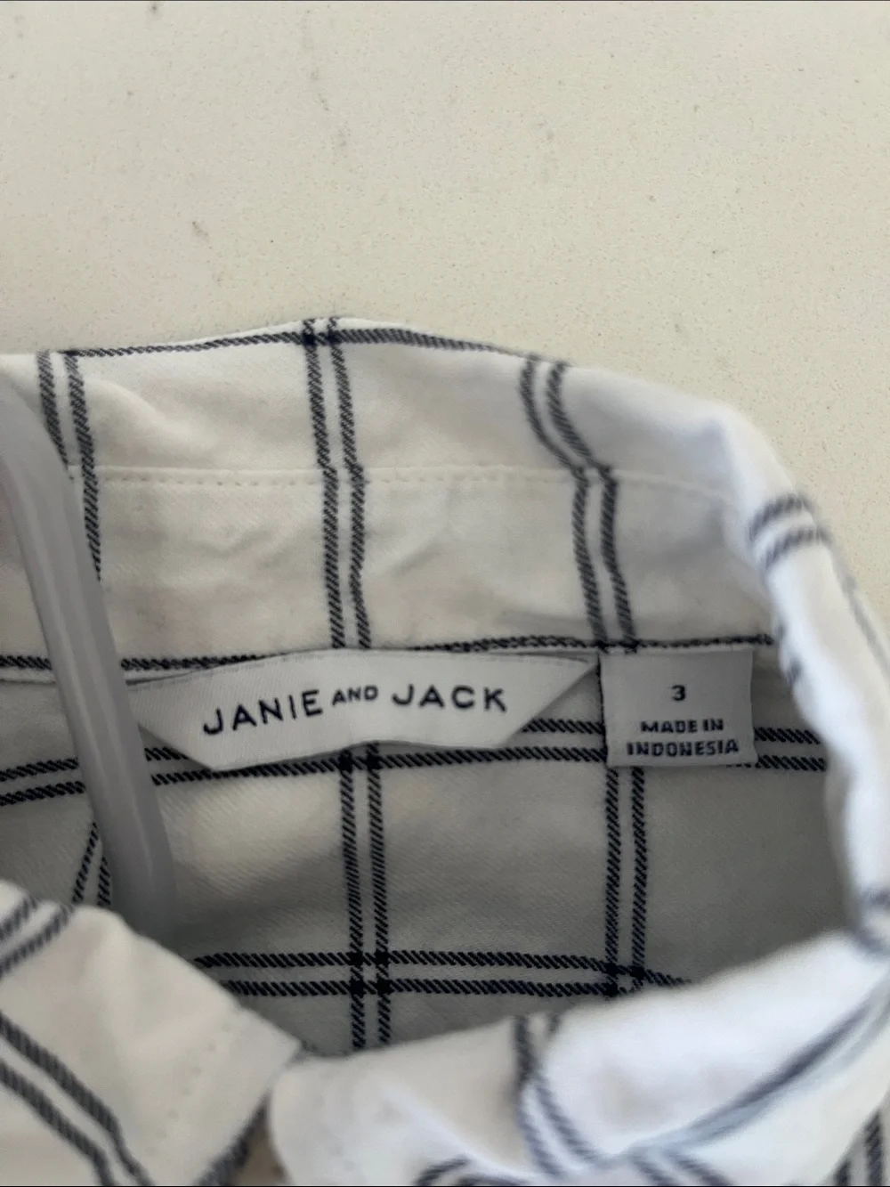Janie and Jack Navy, Light Blue & White Plaid Button-Down Shirts